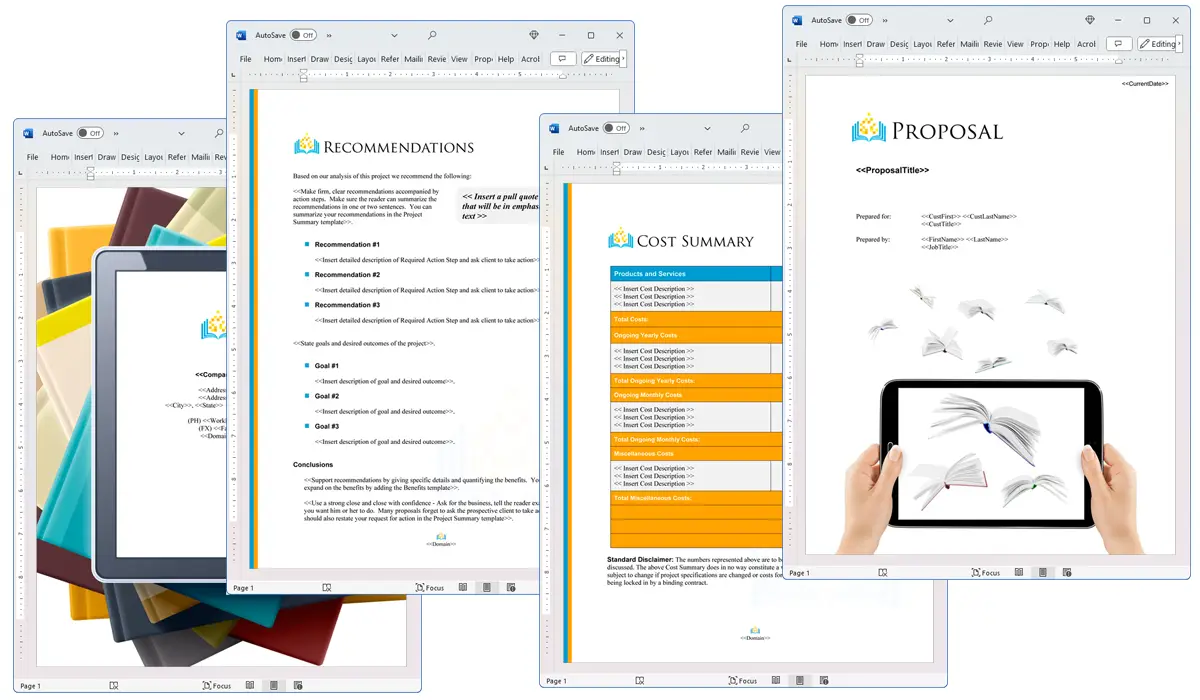 Illustration of Proposal Pack Books #4