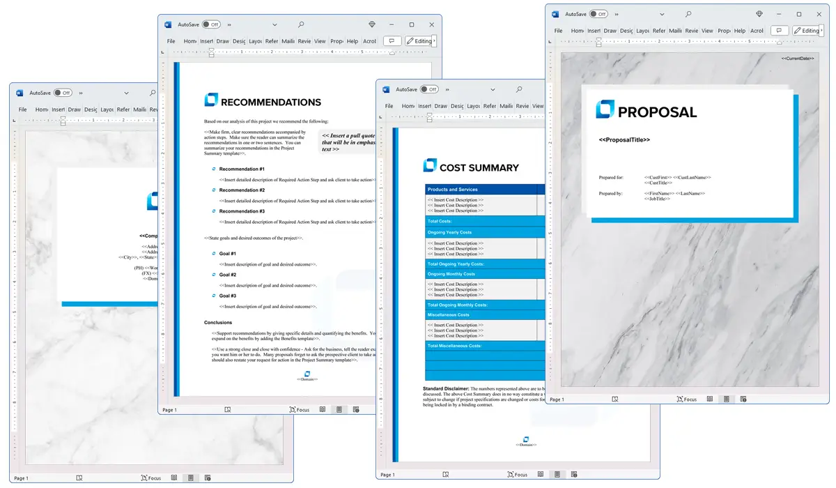 Illustration of Proposal Pack Classic #19