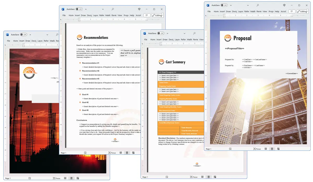 Illustration of Proposal Pack Construction #6