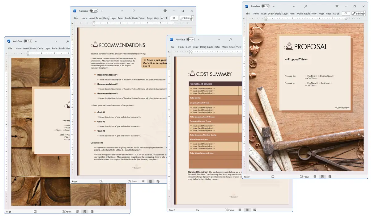 Illustration of Proposal Pack Construction #7