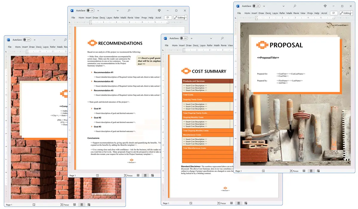 Illustration of Proposal Pack Construction #8