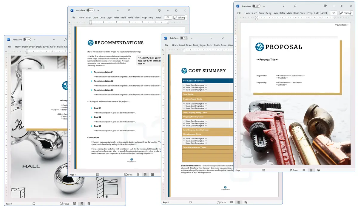 Illustration of Proposal Pack Plumbing #2