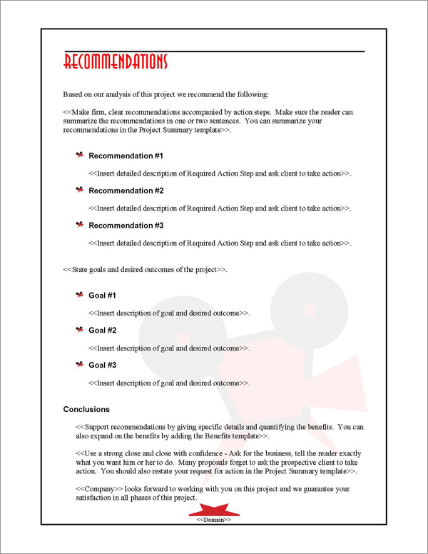 Proposal Pack Entertainment #1 Recommendations Page Proposal Pack Entertainment #1 Recommendations Page