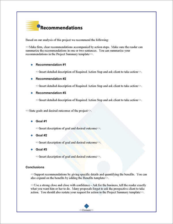 Proposal Pack Multimedia #1 Recommendations Page Proposal Pack Multimedia #1 Recommendations Page