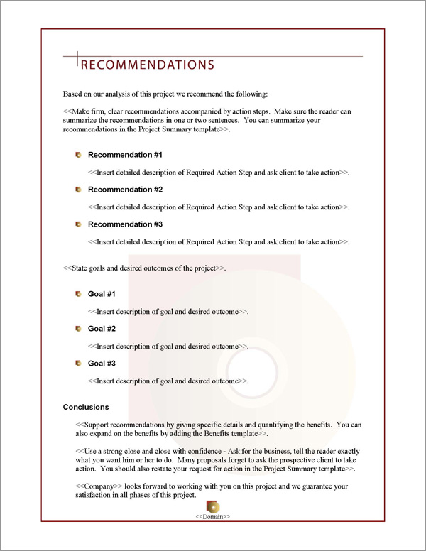 Proposal Pack Multimedia #2 Recommendations Page Proposal Pack Multimedia #2 Recommendations Page