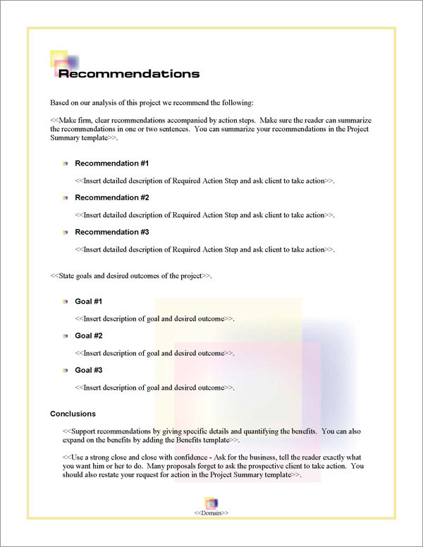 Proposal Pack Artsy #3 Recommendations Page Proposal Pack Artsy #3 Recommendations Page
