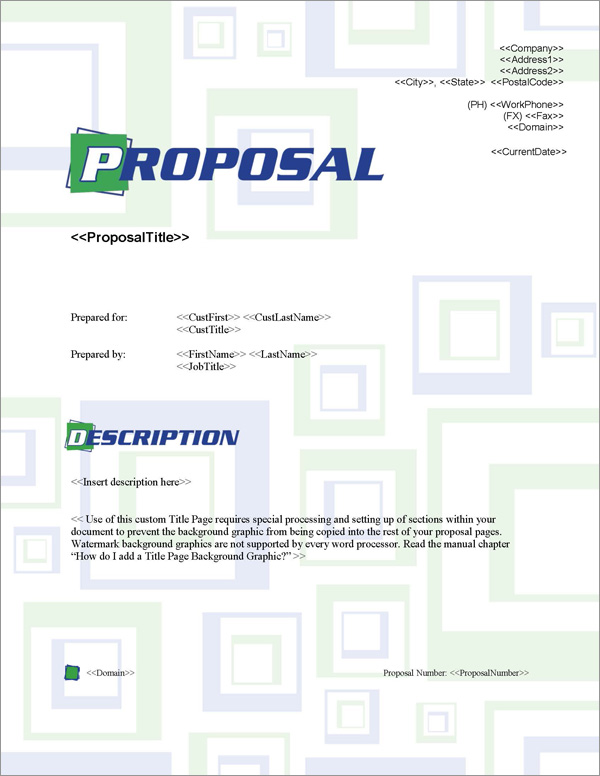 Proposal Pack Business #1 Title Page