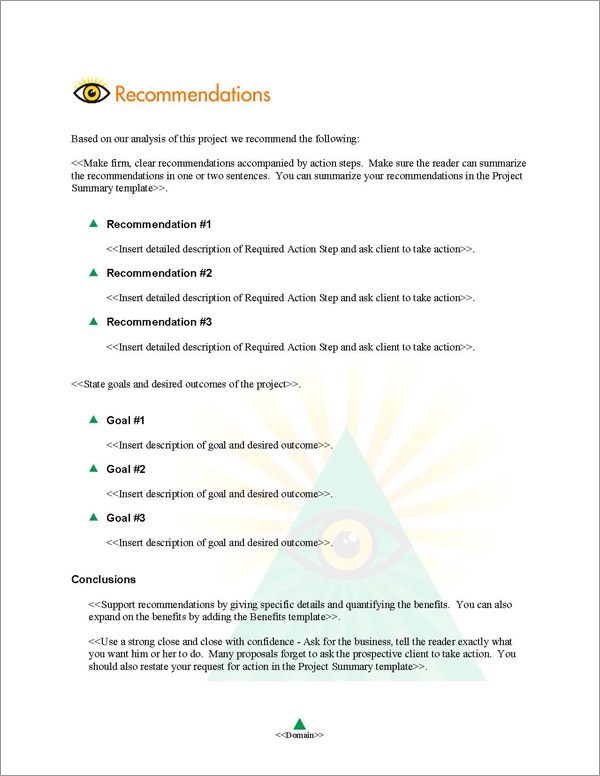 Proposal Pack Symbols #5 Recommendations Page Proposal Pack Symbols #5 Recommendations Page