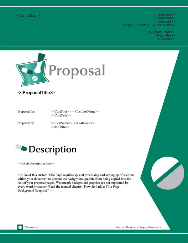 Proposal Pack Medical #2 Title Page