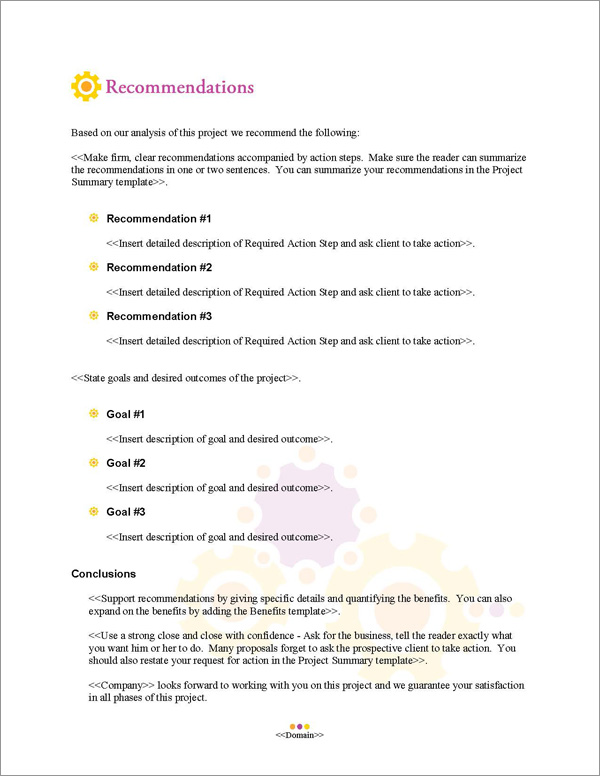 Proposal Pack Concepts #11 Recommendations Page Proposal Pack Concepts #11 Recommendations Page