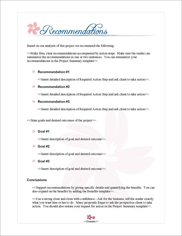 Proposal Pack Elegant #2 Recommendations Page Proposal Pack Elegant #2 Recommendations Page