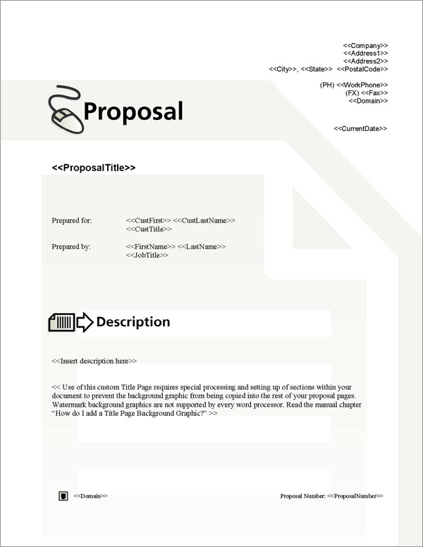 Proposal Pack Tech #4 Title Page