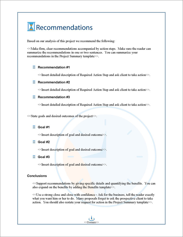Proposal Pack Concepts #3 Recommendations Page Proposal Pack Concepts #3 Recommendations Page