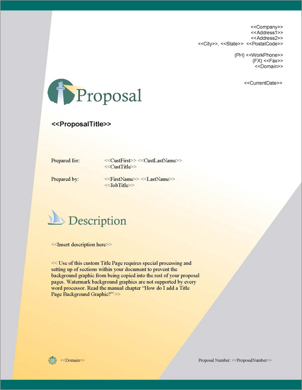 Proposal Pack Travel #3 Title Page