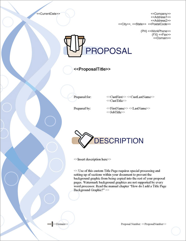 Proposal Pack Janitorial #1 Title Page