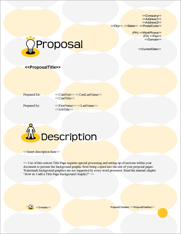 Proposal Pack Concepts #9 Title Page