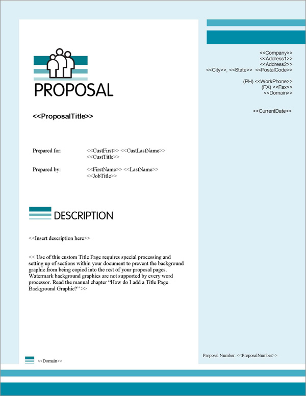 Proposal Pack People #1 Title Page