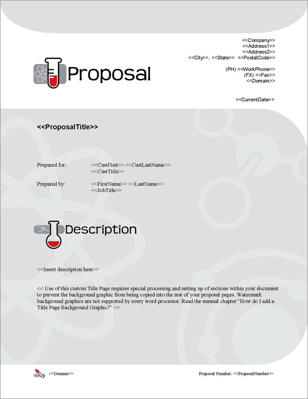 Proposal Pack Science #1 Title Page