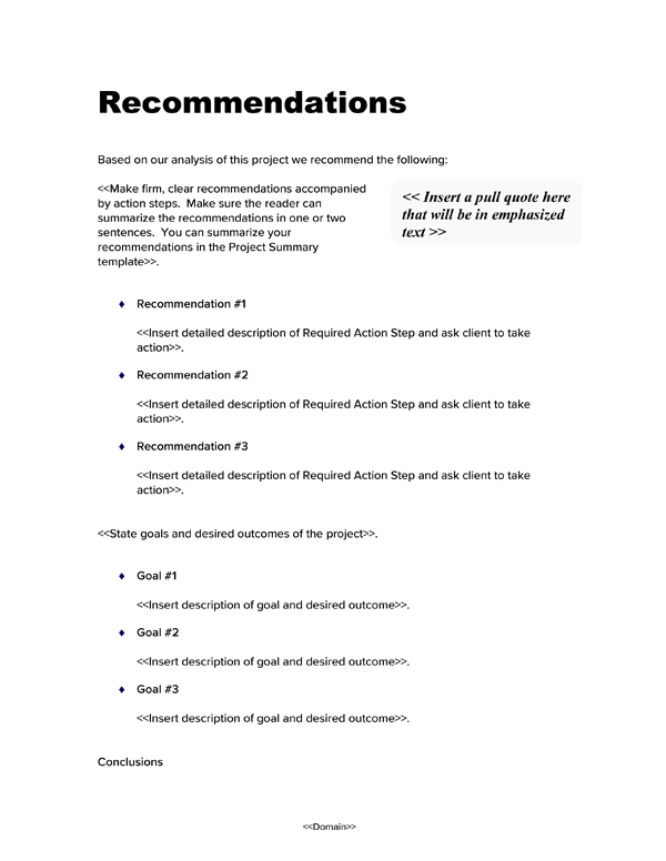 Proposal Pack for Government Grants Recommendations Page Proposal Pack for Government Grants Recommendations Page