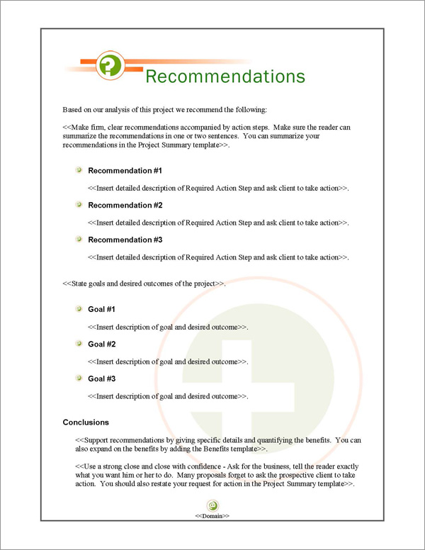 Proposal Pack Symbols #3 Recommendations Page Proposal Pack Symbols #3 Recommendations Page