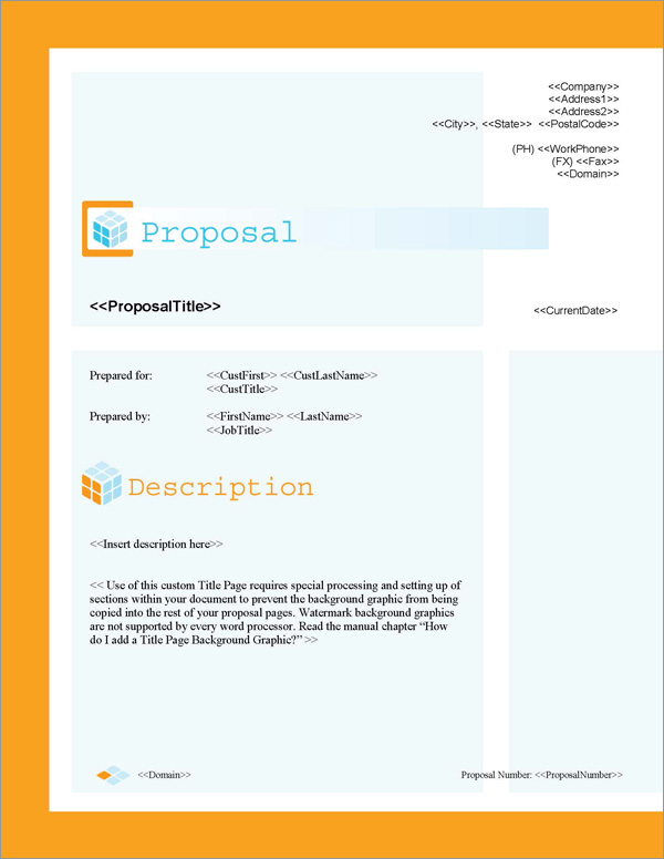 Proposal Pack Contemporary #10 Title Page