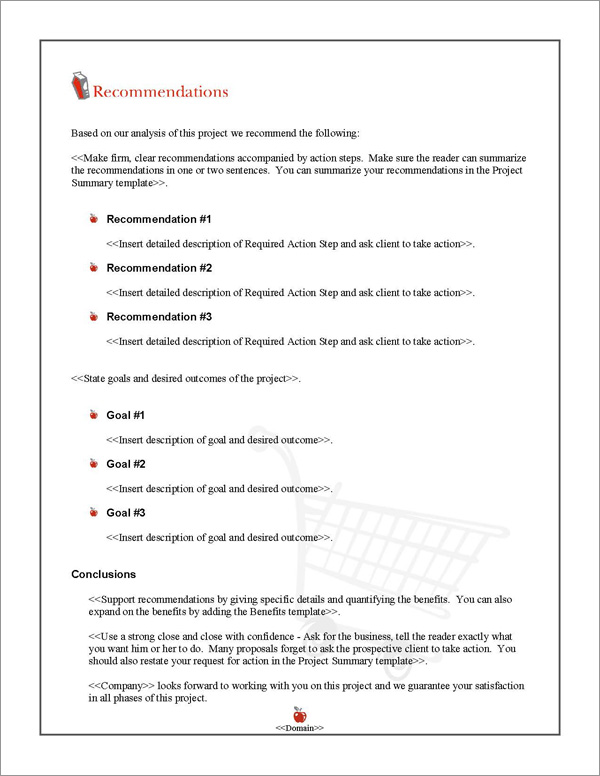 Proposal Pack Food #2 Recommendations Page Proposal Pack Food #2 Recommendations Page