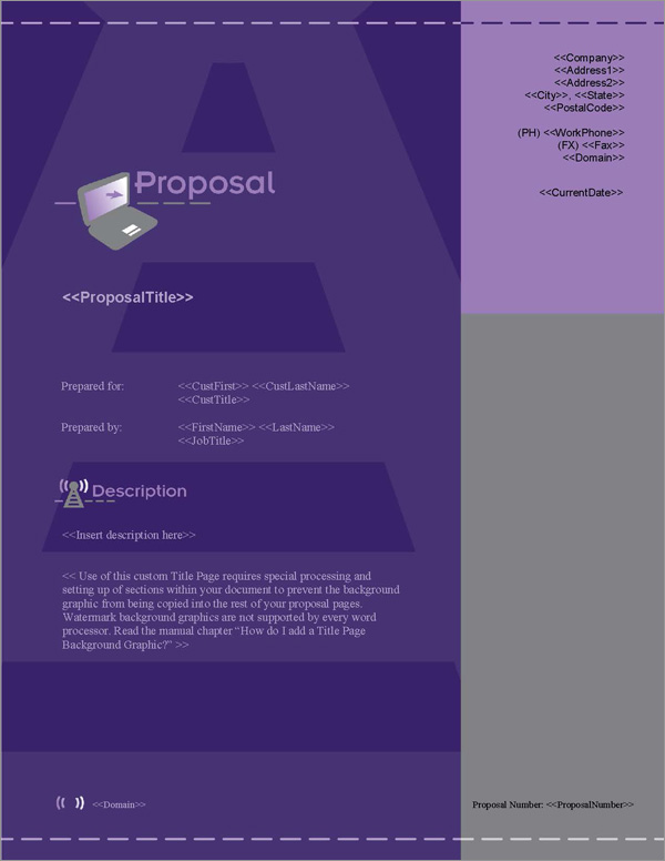 Proposal Pack Wireless #1 Title Page