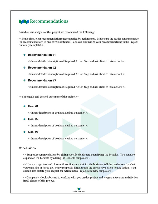 Proposal Pack Contemporary #12 Recommendations Page Proposal Pack Contemporary #12 Recommendations Page