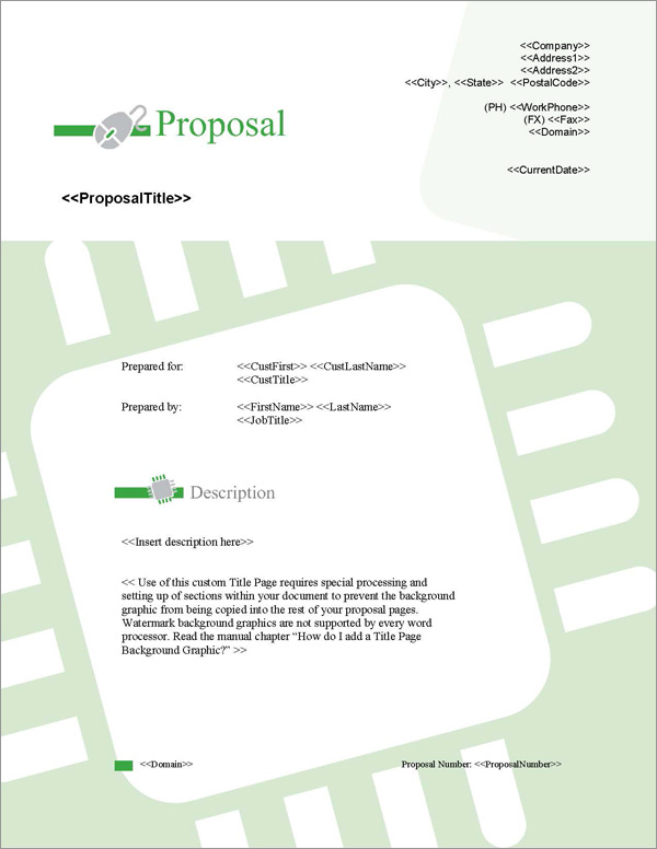 Proposal Pack Tech #6 Title Page