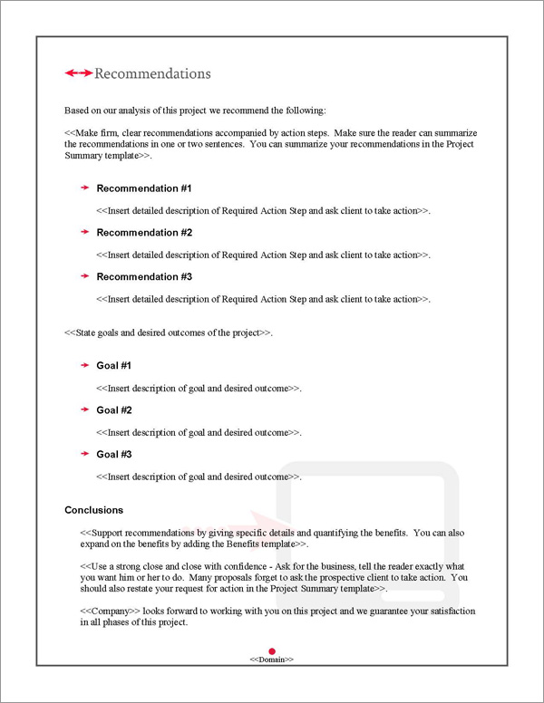 Proposal Pack Networks #3 Recommendations Page Proposal Pack Networks #3 Recommendations Page