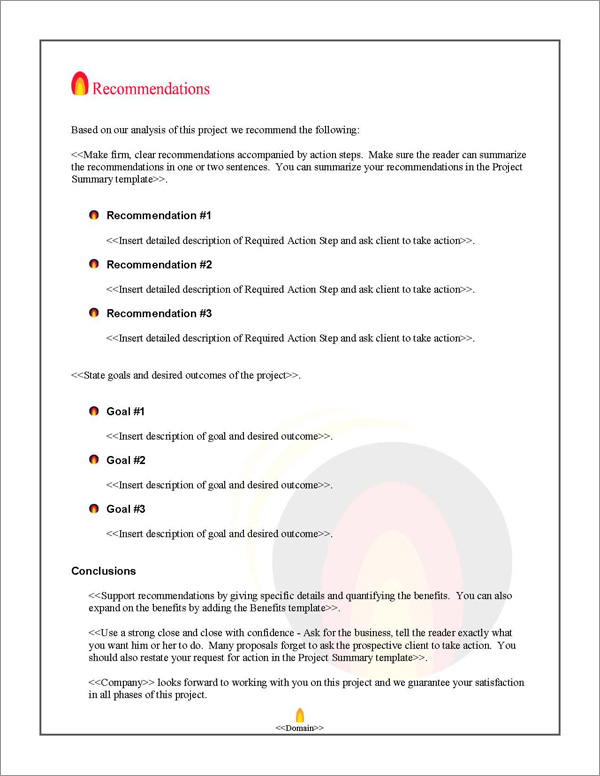 Proposal Pack Energy #4 Recommendations Page Proposal Pack Energy #4 Recommendations Page