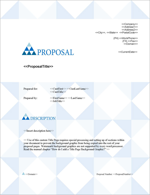 Business Plan Title Page Template
