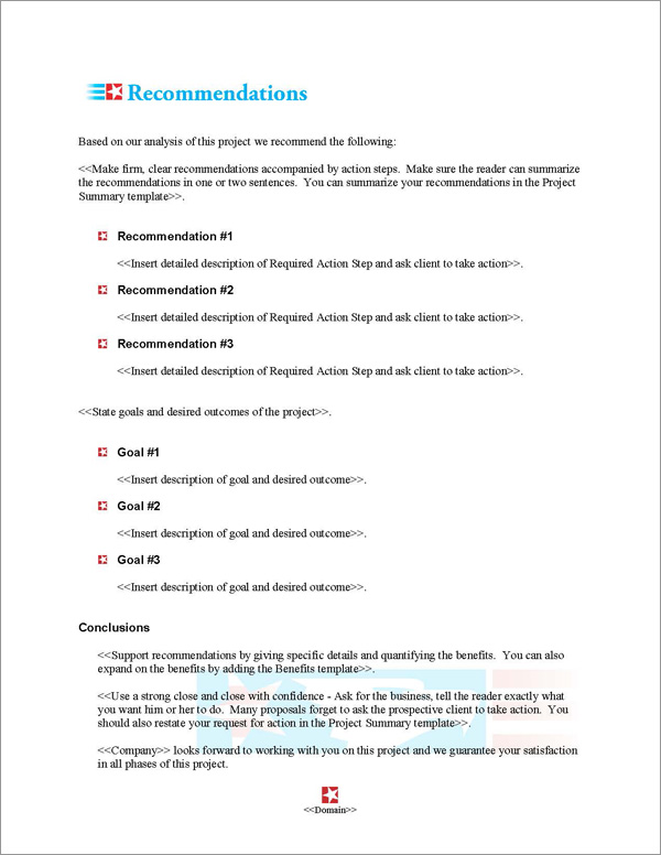 Proposal Pack Flag #4 Recommendations Page Proposal Pack Flag #4 Recommendations Page