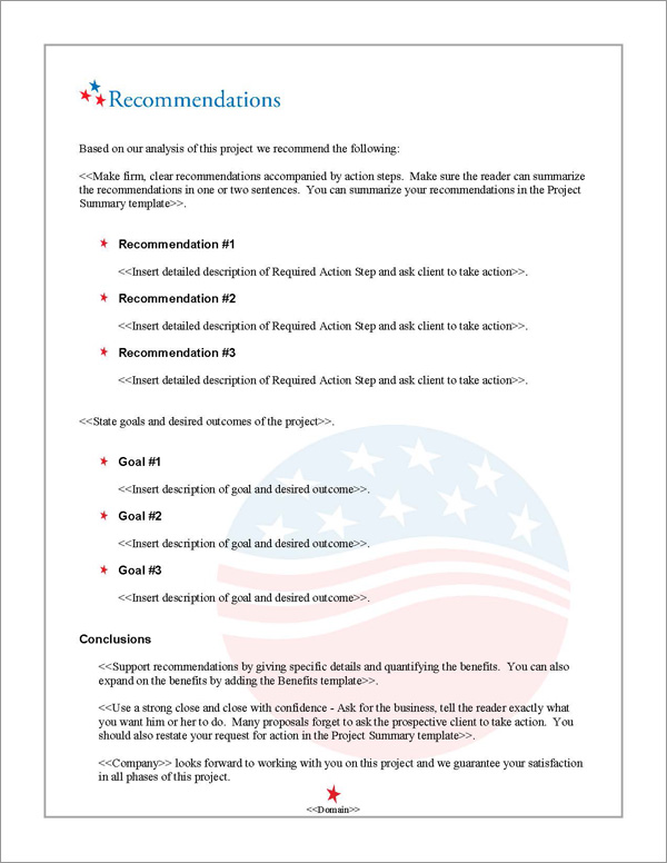 Proposal Pack Flag #5 Recommendations Page Proposal Pack Flag #5 Recommendations Page