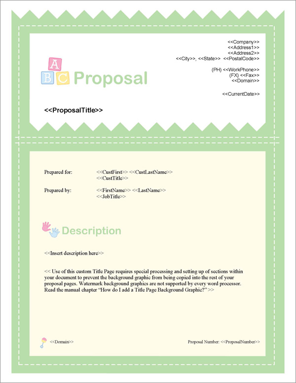 Proposal Pack Children #1 Title Page