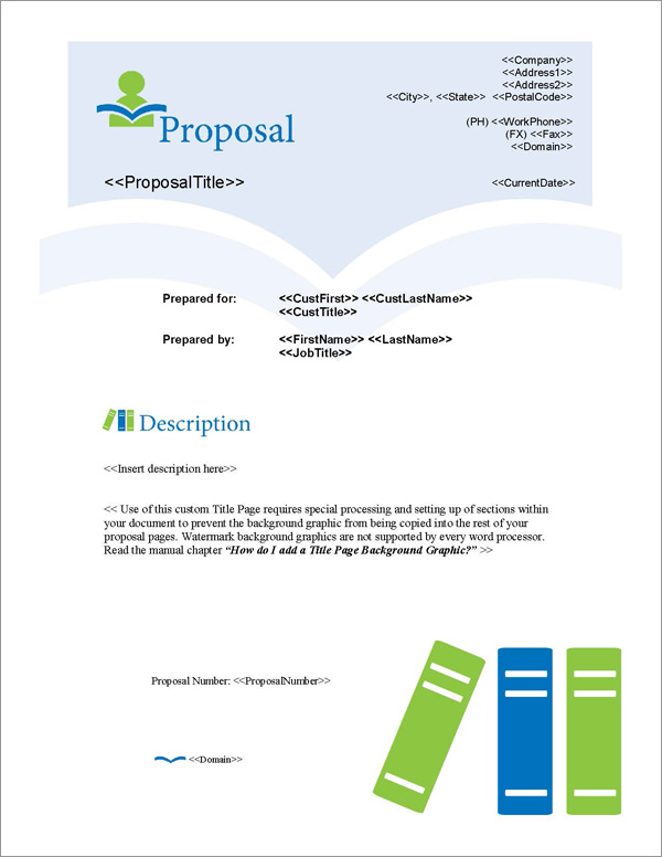 Proposal Pack Books #2 Title Page