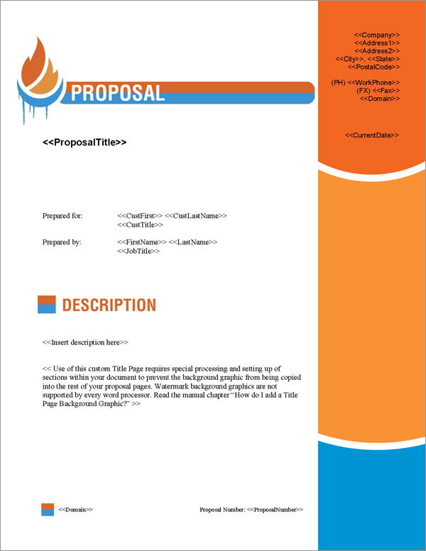 Proposal Pack HVAC #1 Title Page