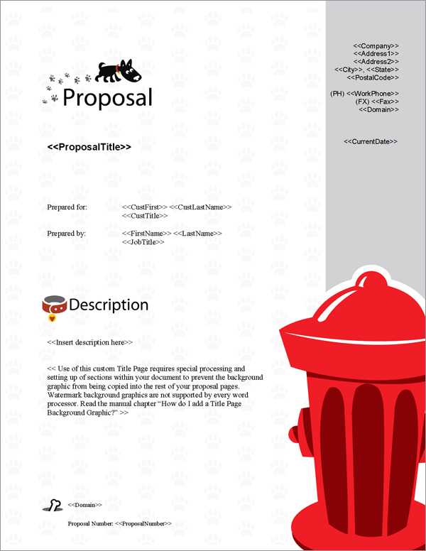 Proposal Pack Animals #2 Title Page