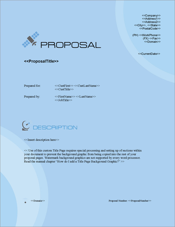 Proposal Pack Telecom #2 Title Page