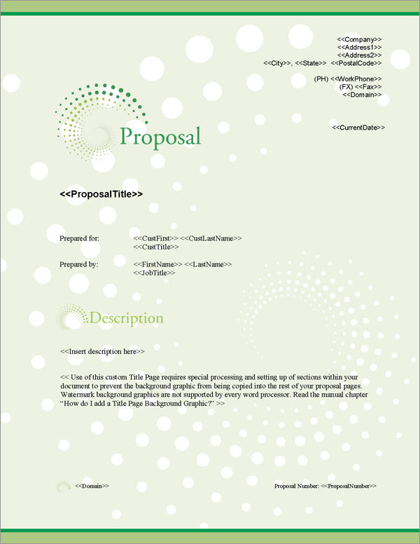 Proposal Pack Business #18 Title Page