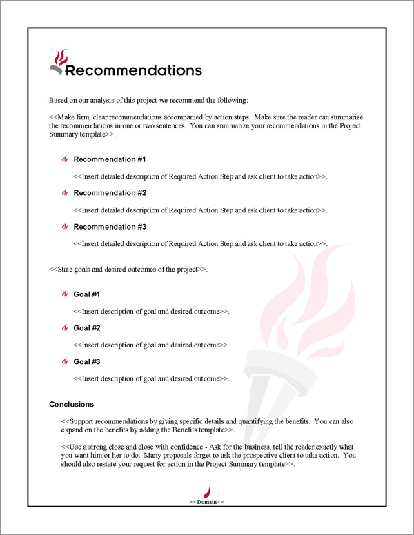Proposal Pack Concepts #12 Recommendations Page Proposal Pack Concepts #12 Recommendations Page
