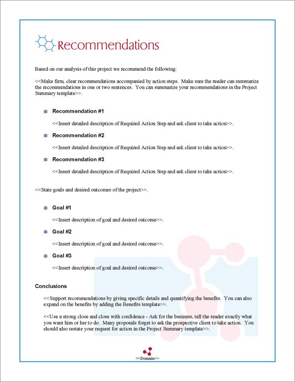 Proposal Pack Science #3 Recommendations Page Proposal Pack Science #3 Recommendations Page