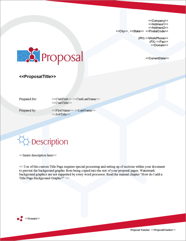 Proposal Pack Science #3 Title Page