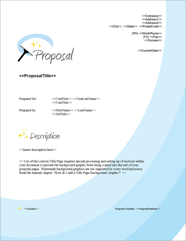 Proposal Pack Janitorial #2 Title Page
