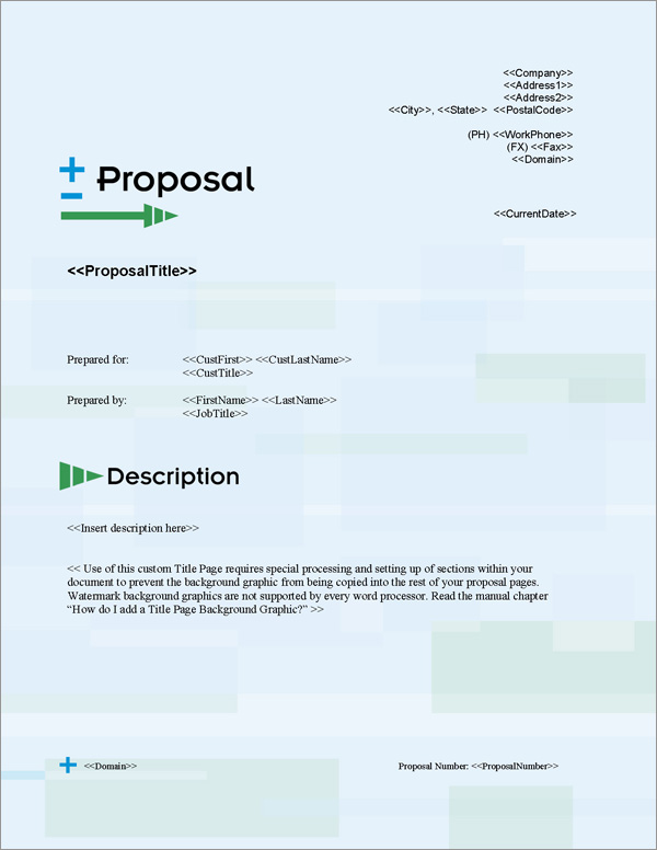 Proposal Pack Electrical #3 Title Page