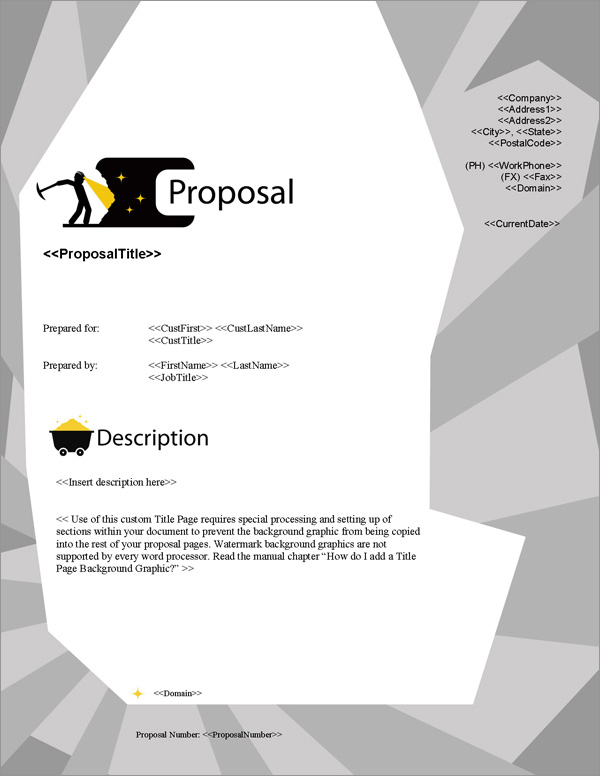 Proposal Pack Mining #1 Title Page