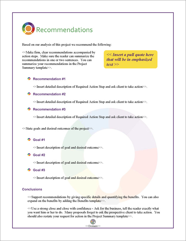 Proposal Pack Decorator #2 Recommendations Page Proposal Pack Decorator #2 Recommendations Page