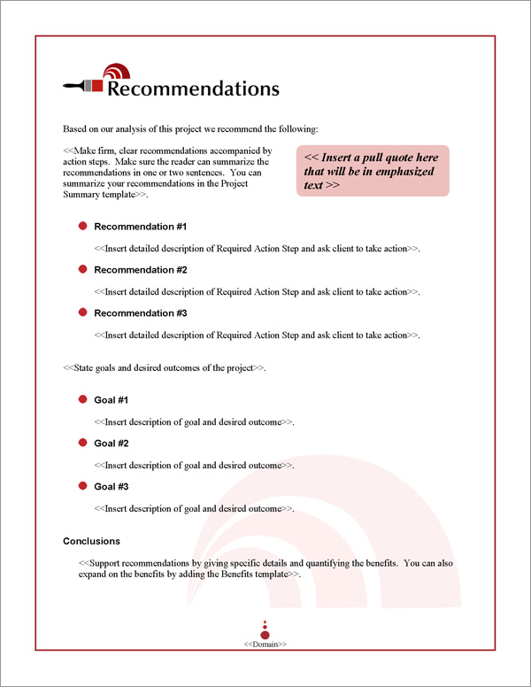 Proposal Pack Painter #2 Recommendations Page Proposal Pack Painter #2 Recommendations Page