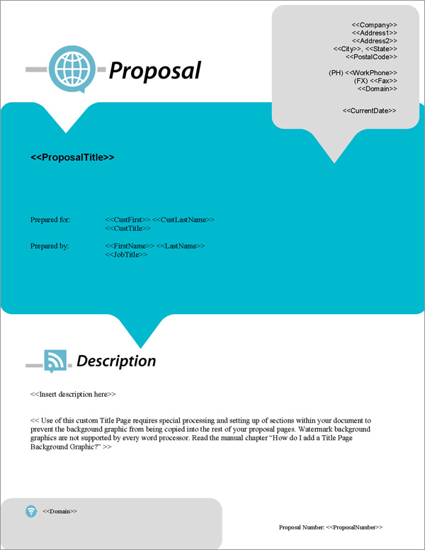 Proposal Pack Web #2 Title Page