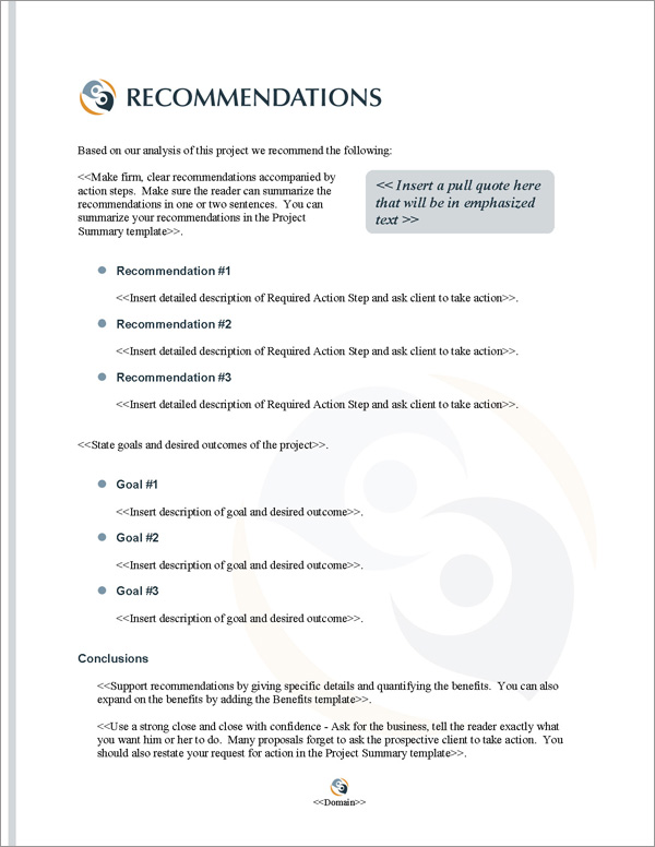 Proposal Pack Events #4 Recommendations Page Proposal Pack Events #4 Recommendations Page